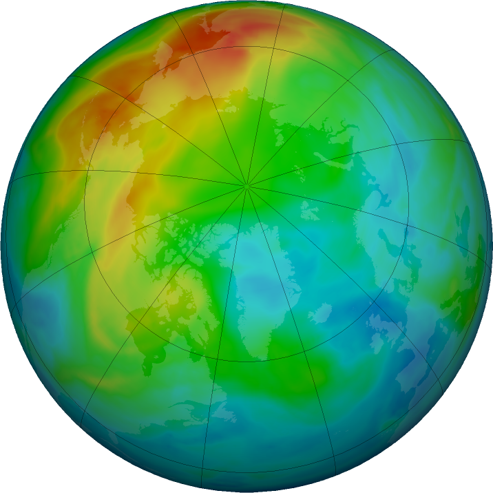 Arctic ozone map for 13 December 2020